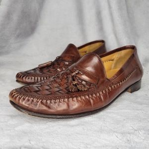 Perugia Italian Brown Slip On Soft Leather Casual Dress Shoes Men\'s Size 10 Perugia Italian Soft Leather Brown Slip On Casual Dress  main image 4